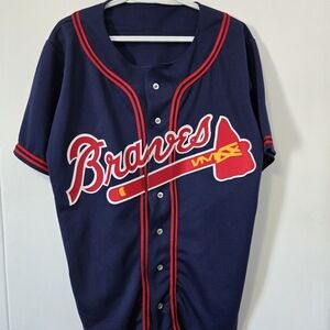 Braves Kids Navy Blue Baseball Jersey